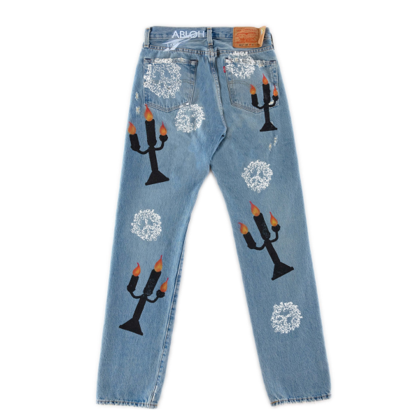 denim tears crystal jeans