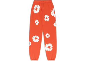 orange denim tears sweatpants