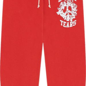 red denim tears sweatpants